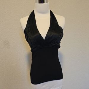 BEBE Black Halter Top